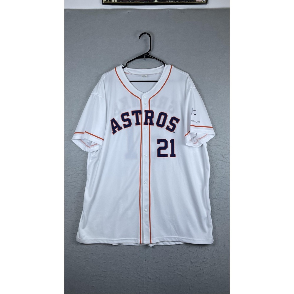 Houston Astros Jersey Mens XL‎ White MLB Baseball Greinke 21 Gallery Furniture